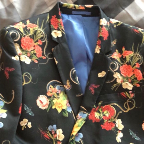 topman floral blazer
